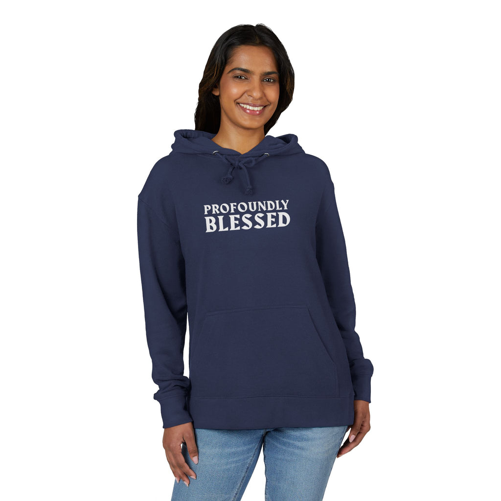 Profoundly Blessed Unisex French Terry Hoodie, Inspirational Sweatshirt, Gratitude Hoodie, Gift for Friends, Cozy Casual Wear