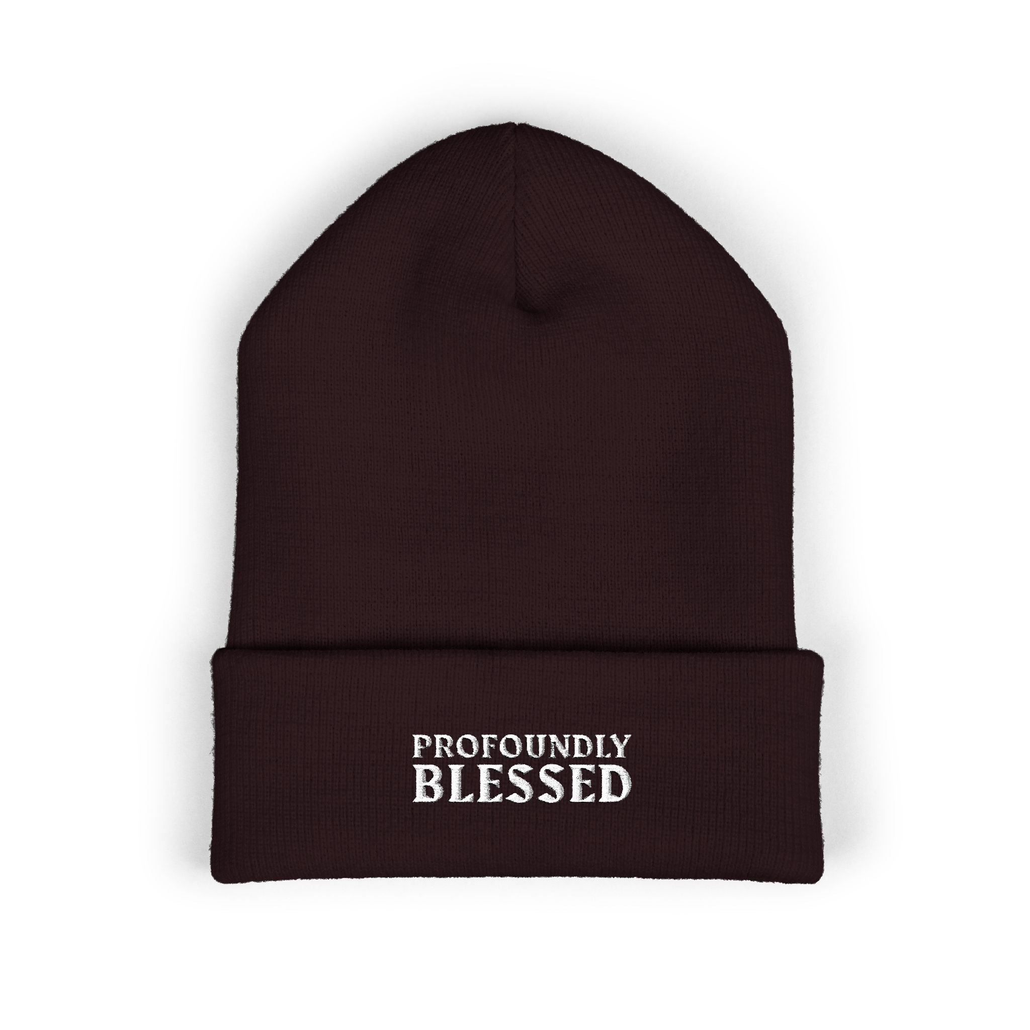 Blessed Classic Cuffed Beanie, Winter Hat, Embroidered Beanie, Gift for Her, Unisex Beanie, Cozy Accessories