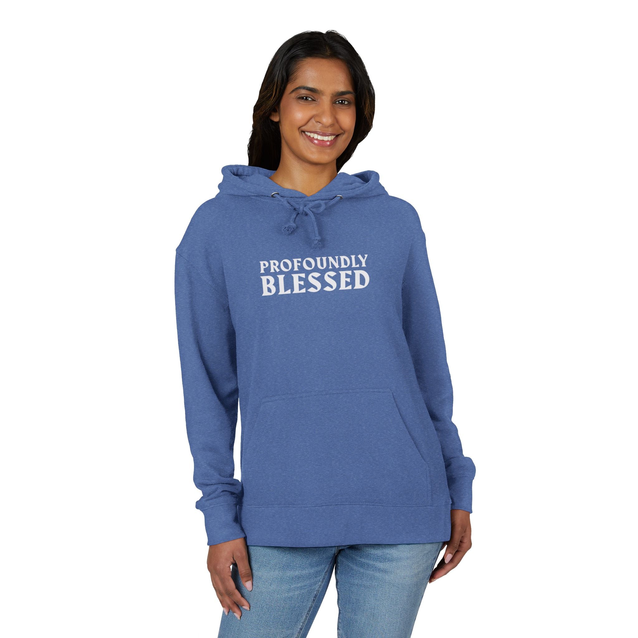 Profoundly Blessed Unisex French Terry Hoodie, Inspirational Sweatshirt, Gratitude Hoodie, Gift for Friends, Cozy Casual Wear