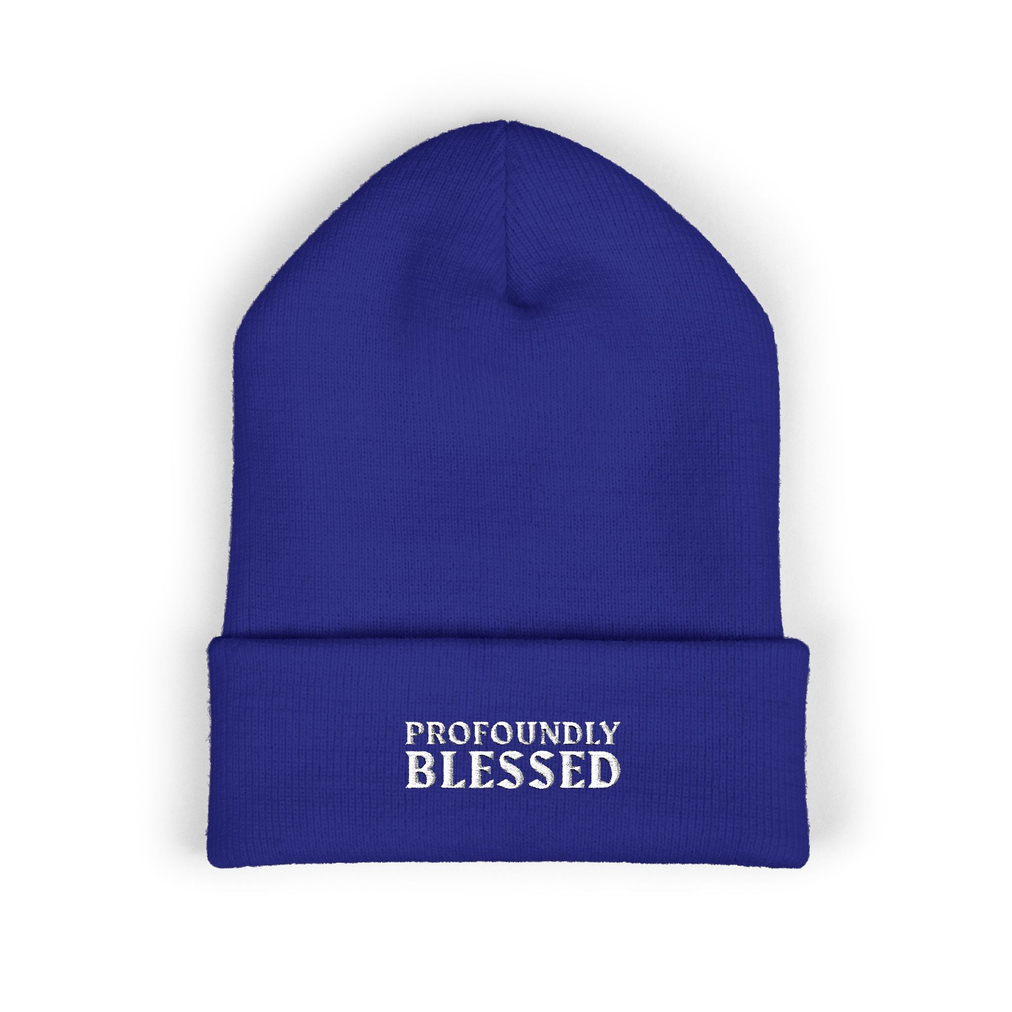 Blessed Classic Cuffed Beanie, Winter Hat, Embroidered Beanie, Gift for Her, Unisex Beanie, Cozy Accessories