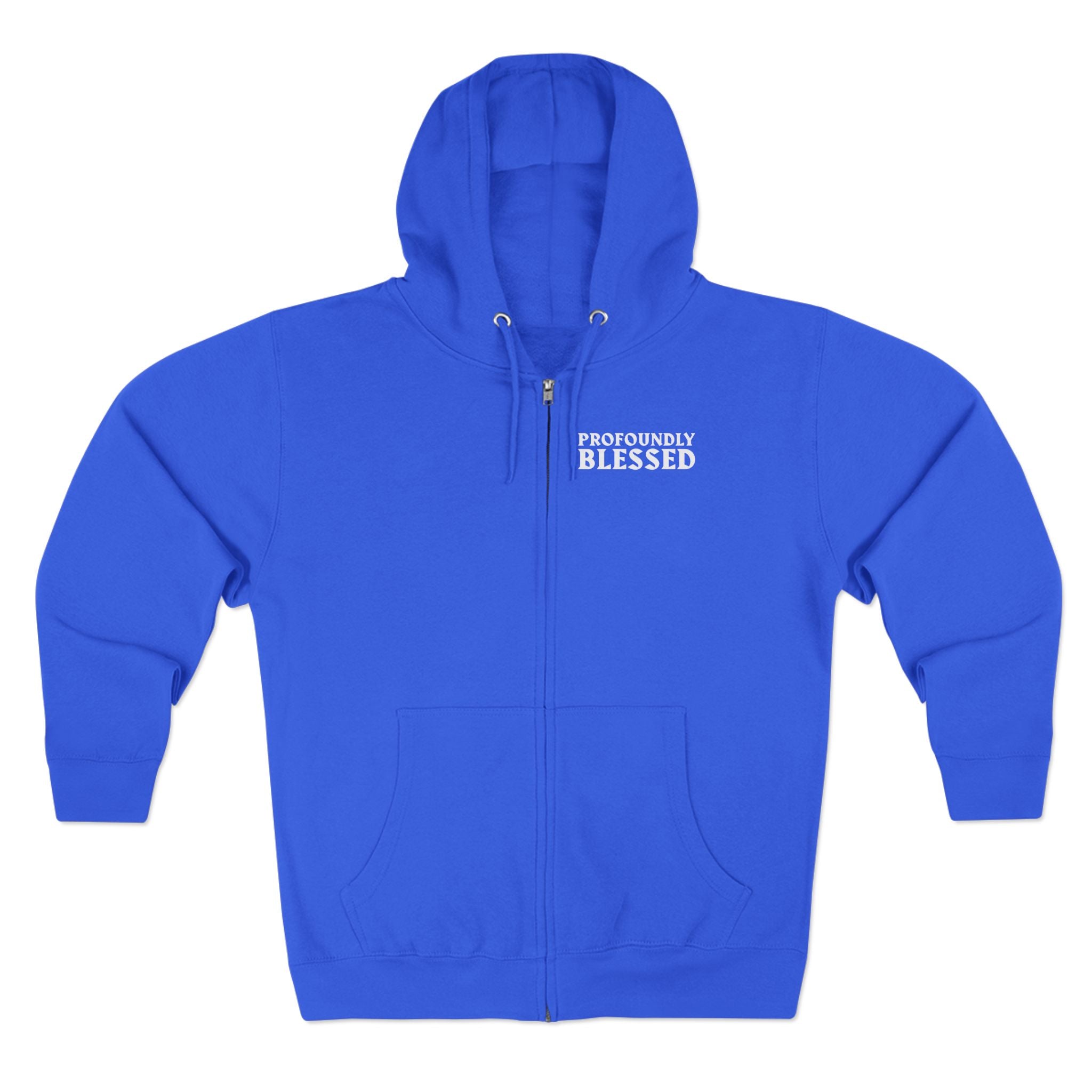Profoundly Blessed Unisex Zip Hoodie | Faith-Based Gift, Cozy Wear, Inspirational Apparel, Everyday Comfort, Spiritual Fashion