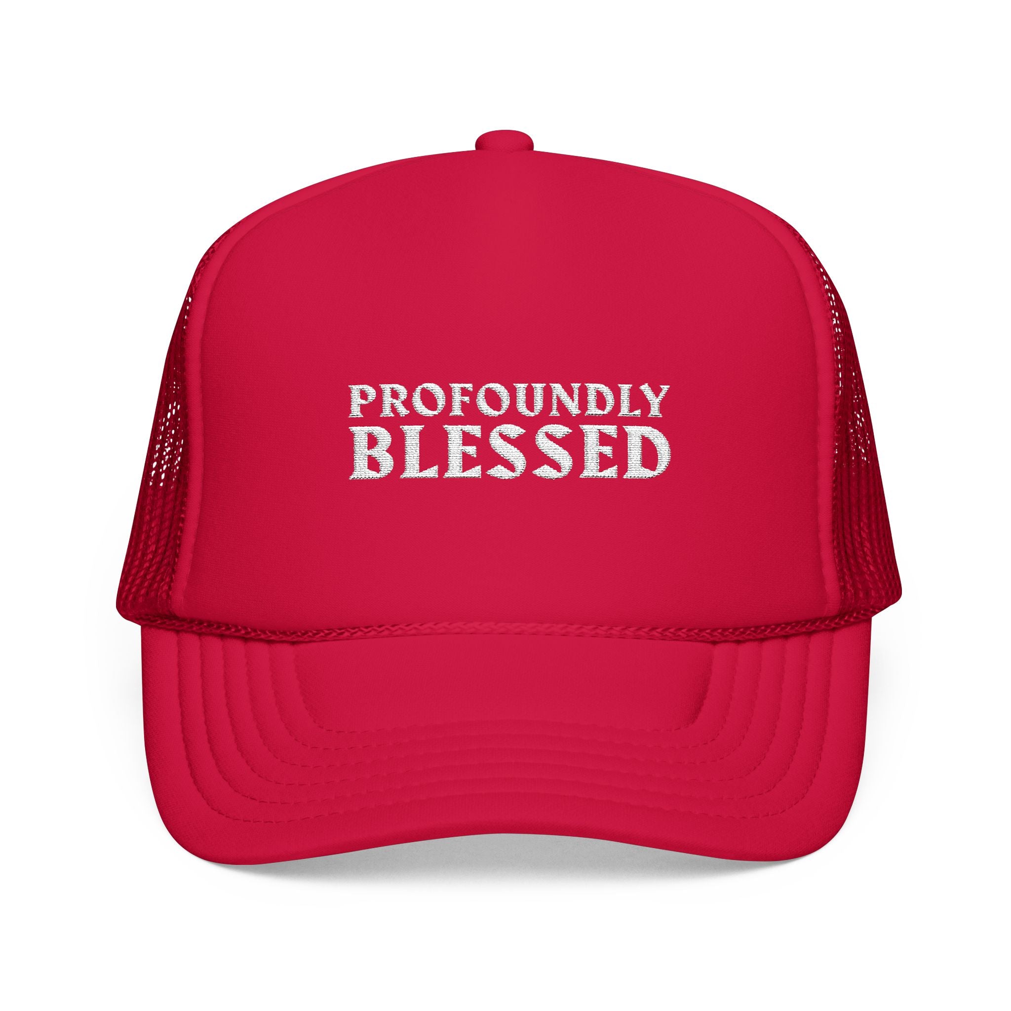 Profoundly Blessed Foam Trucker Hat, Inspirational Cap, Casual Summer Hat, Adjustable Hat for Outdoor Events, Gift for Faith-Based [...]