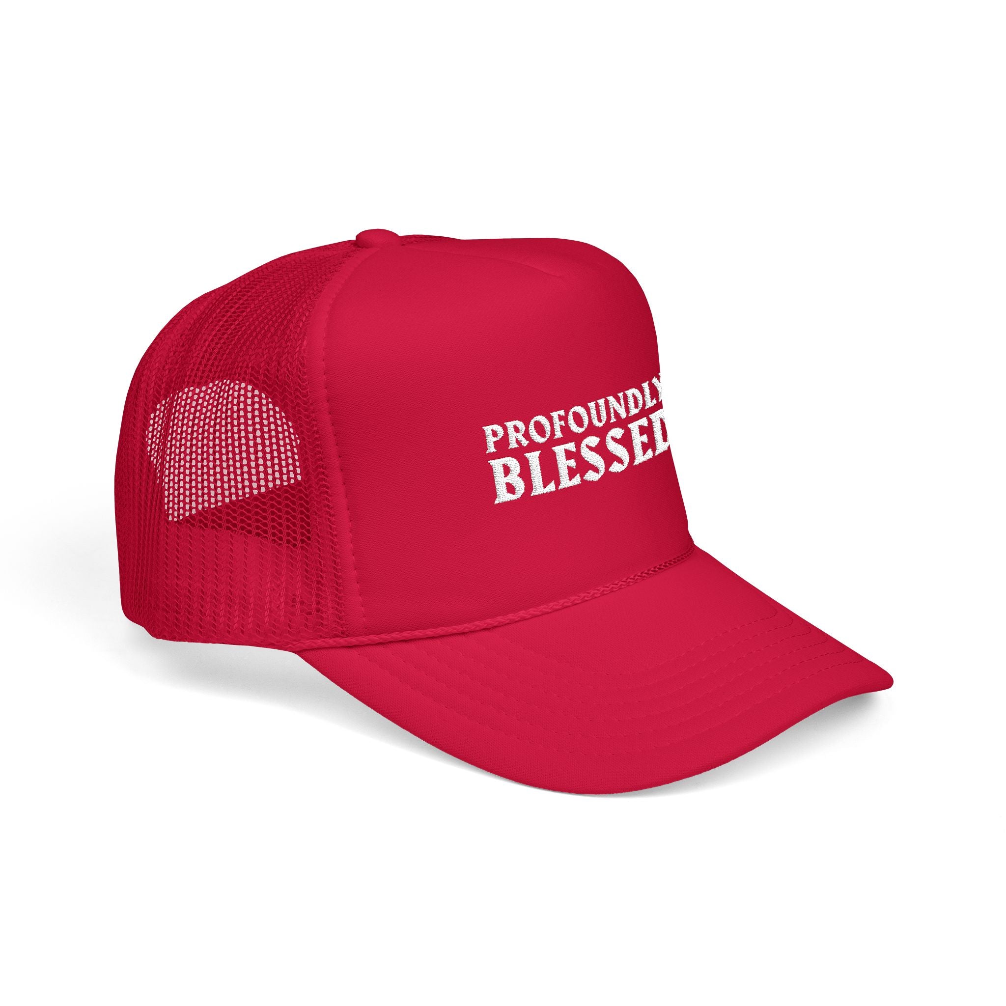Profoundly Blessed Foam Trucker Hat, Inspirational Cap, Casual Summer Hat, Adjustable Hat for Outdoor Events, Gift for Faith-Based [...]