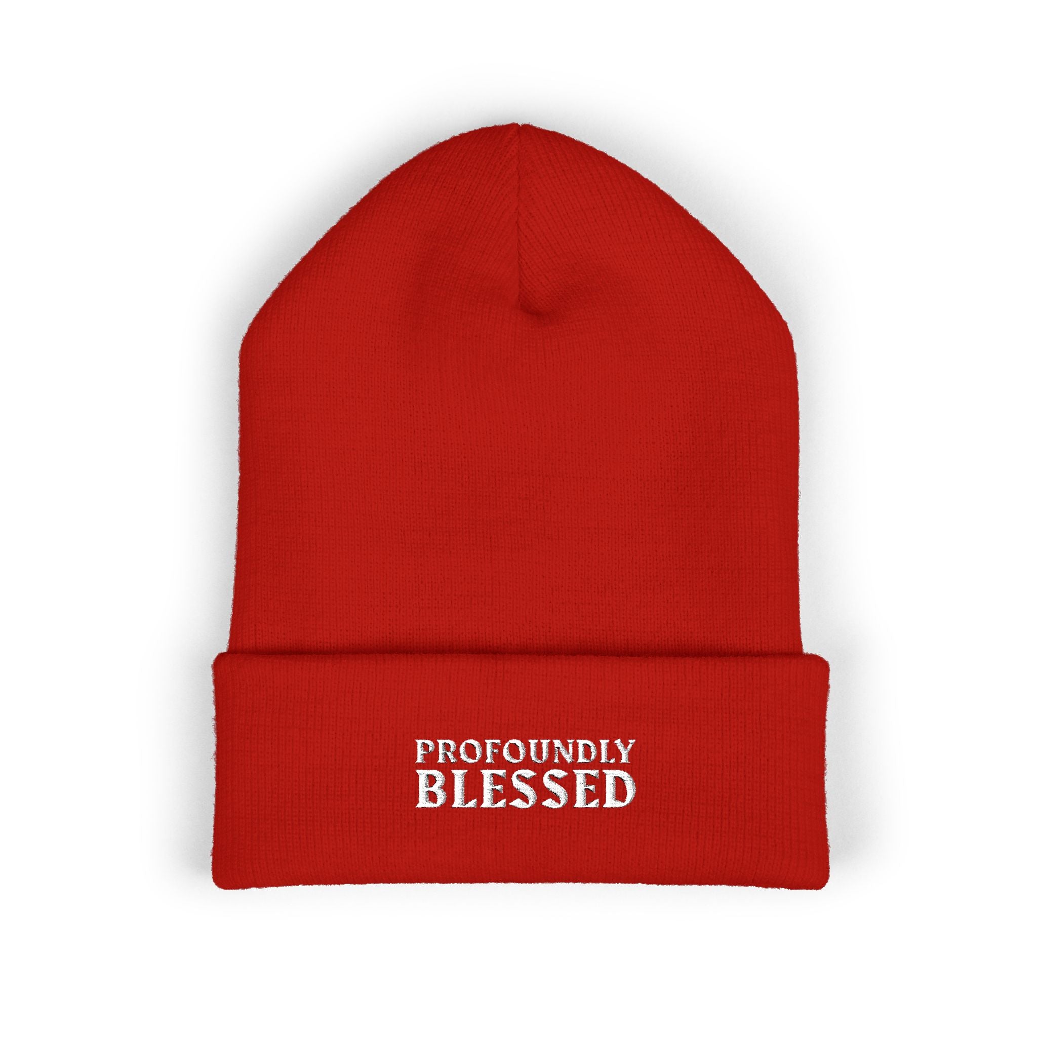 Blessed Classic Cuffed Beanie, Winter Hat, Embroidered Beanie, Gift for Her, Unisex Beanie, Cozy Accessories