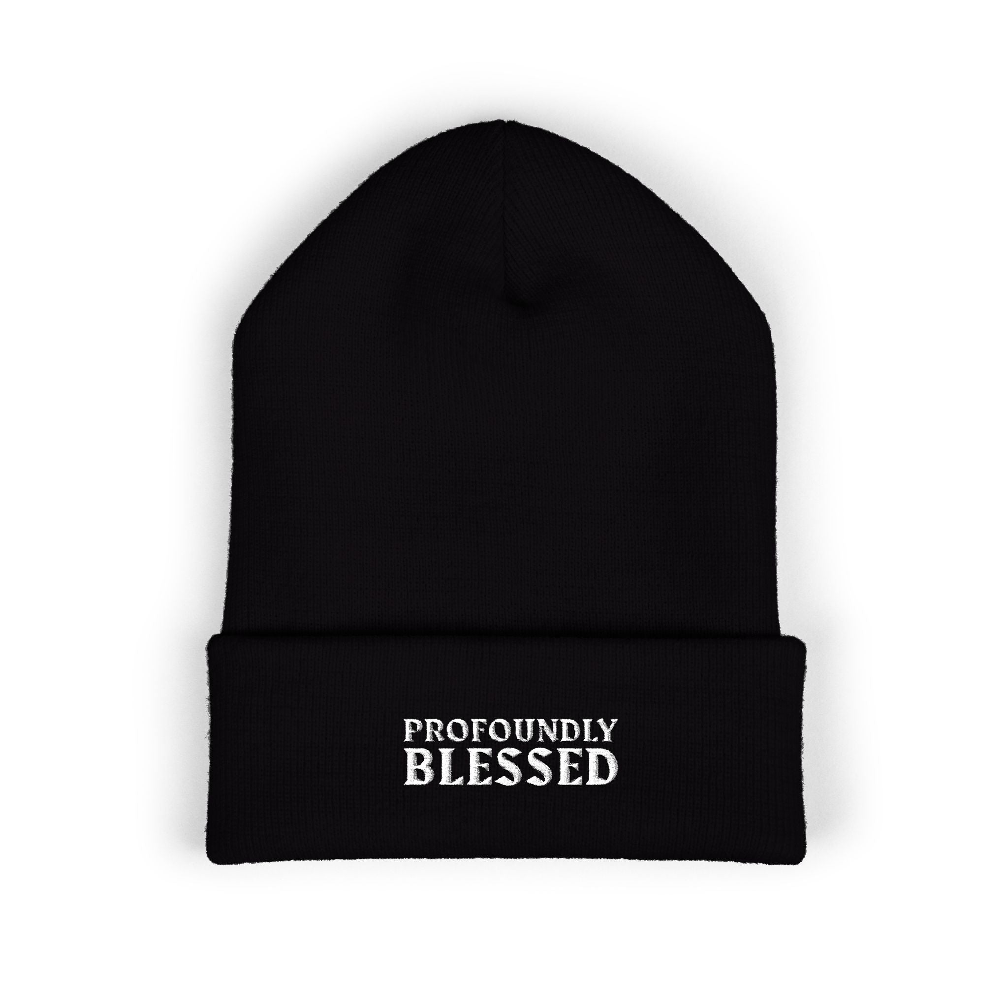 Blessed Classic Cuffed Beanie, Winter Hat, Embroidered Beanie, Gift for Her, Unisex Beanie, Cozy Accessories