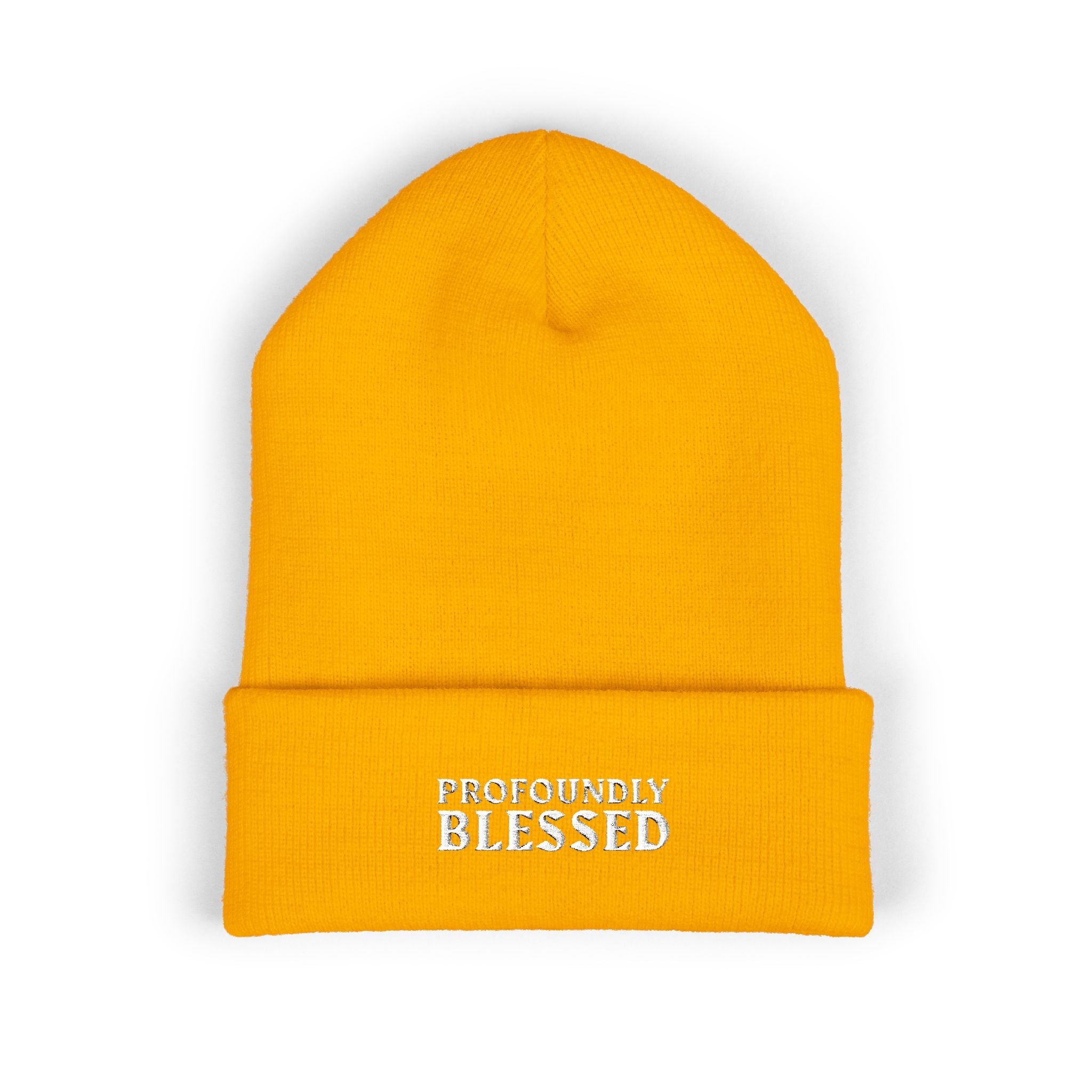 Blessed Classic Cuffed Beanie, Winter Hat, Embroidered Beanie, Gift for Her, Unisex Beanie, Cozy Accessories