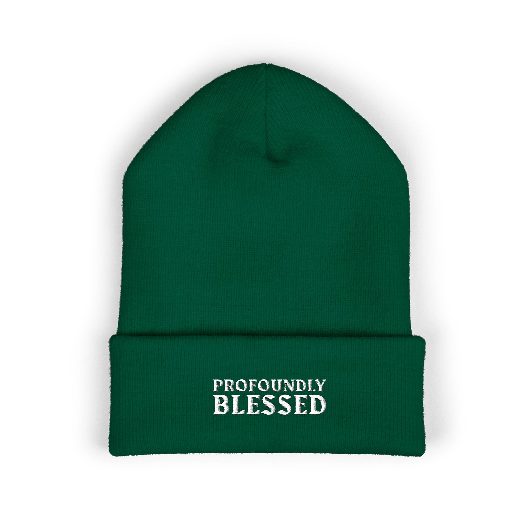 Blessed Classic Cuffed Beanie, Winter Hat, Embroidered Beanie, Gift for Her, Unisex Beanie, Cozy Accessories