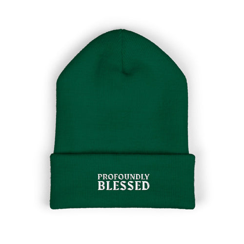 Blessed Classic Cuffed Beanie, Winter Hat, Embroidered Beanie, Gift for Her, Unisex Beanie, Cozy Accessories