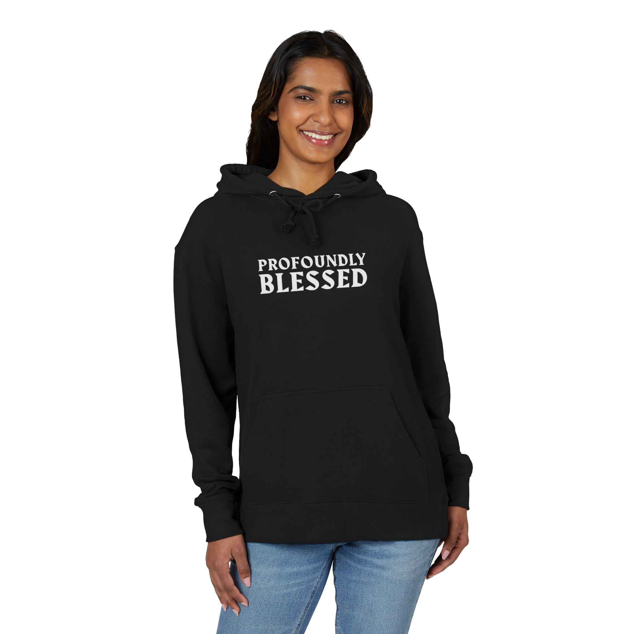 Profoundly Blessed Unisex French Terry Hoodie, Inspirational Sweatshirt, Gratitude Hoodie, Gift for Friends, Cozy Casual Wear