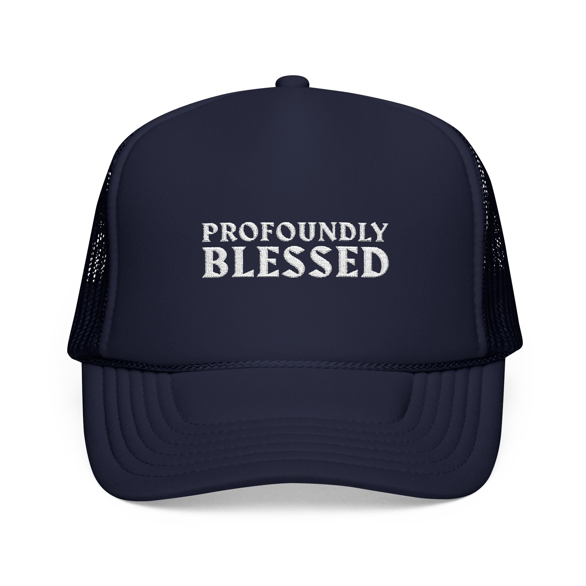Profoundly Blessed Foam Trucker Hat, Inspirational Cap, Casual Summer Hat, Adjustable Hat for Outdoor Events, Gift for Faith-Based [...]